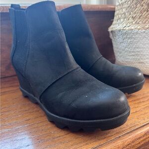 Sorel Black Joan of Arctic Wedge Chelsea
